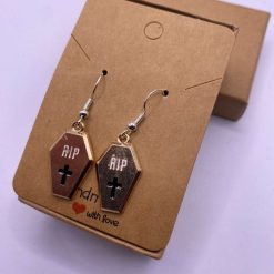 Halloween Coffin Lid Earrings