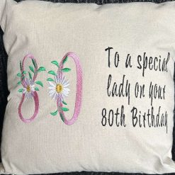 Personalised Embroidered Age Cushions