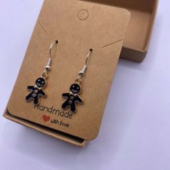 Halloween Gingerbread Man Earrings