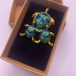 Green Turtle Brooch