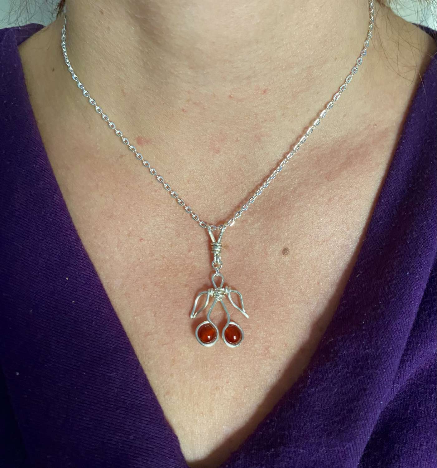 Cherry Necklace / Cherry Pendant Cherry Necklace / Cherry Pendant