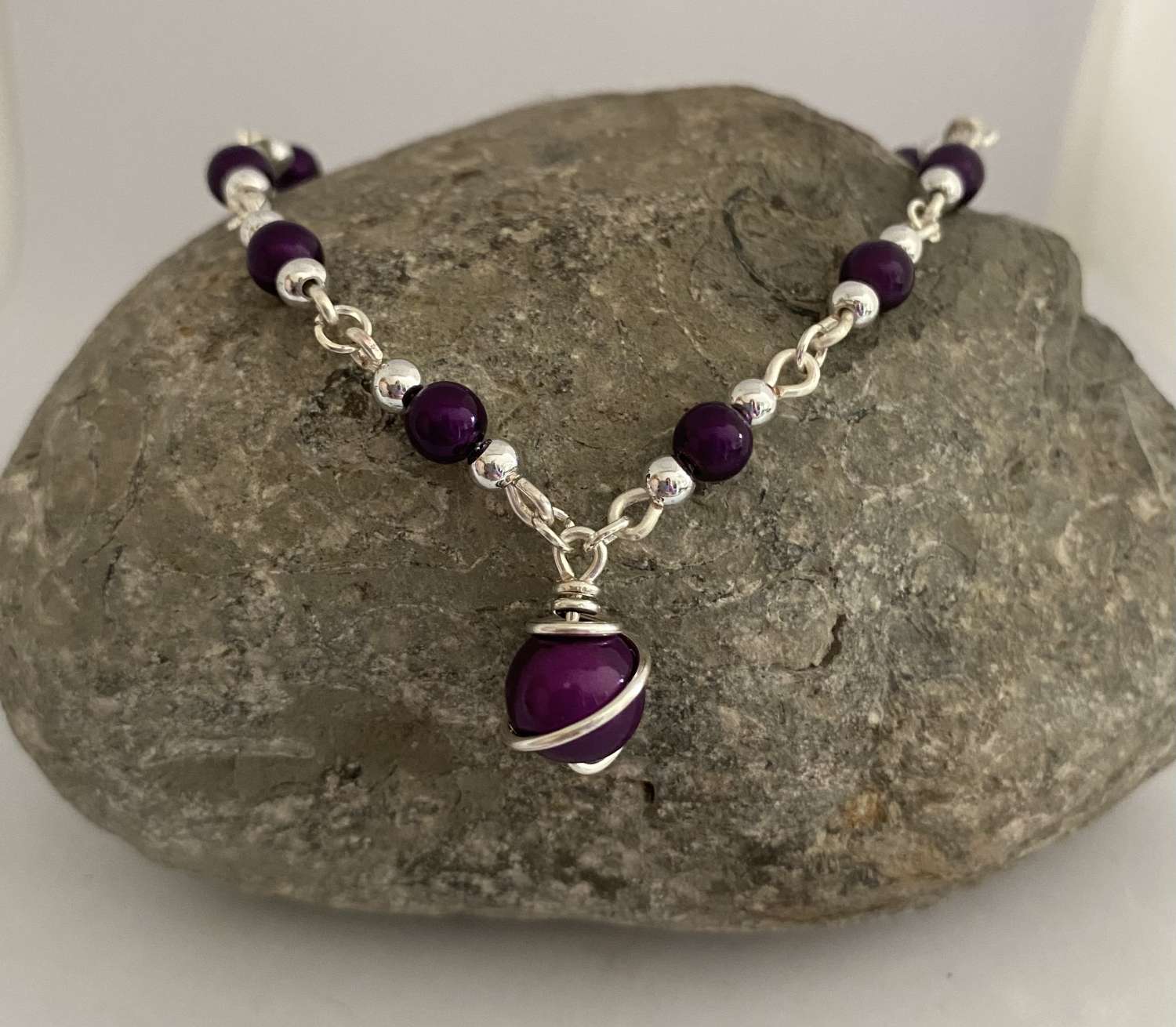 Purple Pendant Necklace Purple Pendant Necklace