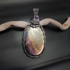 Silver,wire wrapped pendant