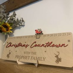Christmas countdown plaque