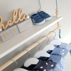 2 Tier Nursery Shelf with Clothes Rail, White Shelf with Rail, Boy's Nursery, Baby Boy, Light Blue, Kid's Shelf, Double Swing Rope Shelf, Hanging Shelf, Nordic Style Hanging Shelf, Swing Shelf, Baby Clothes Rail, Boho Nursery Decor, Nursery White Shelf, Bedroom Shelf, 60cm White 2 Tier 7 2 Tier Nursery Shelf with Clothes Rail, White Shelf with Rail, Boy's Nursery, Baby Boy, Light Blue, Kid's Shelf, Double Swing Rope Shelf, Hanging Shelf, Nordic Style Hanging Shelf, Swing Shelf, Baby Clothes Rail, Boho Nursery Decor, Nursery White Shelf, Bedroom Shelf, 60cm White 2 Tier 7