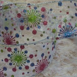 Golden Wire Edged Ribbon 38mm x 1 Metre  Xmas Crafts, Wreath, Wrapping, Cakes FREE SHIPPING