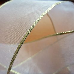 Golden Wire Edged Ribbon 38mm x 1 Metre  Xmas Crafts, Wreath, Wrapping, Cakes FREE SHIPPING