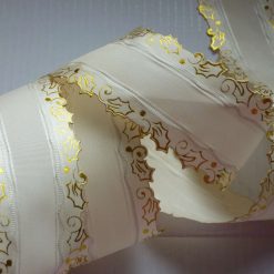 Golden Wire Edged Ribbon 38mm x 1 Metre  Xmas Crafts, Wreath, Wrapping, Cakes FREE SHIPPING