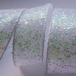 Golden Wire Edged Ribbon 38mm x 1 Metre  Xmas Crafts, Wreath, Wrapping, Cakes FREE SHIPPING