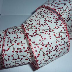 Golden Wire Edged Ribbon 38mm x 1 Metre  Xmas Crafts, Wreath, Wrapping, Cakes FREE SHIPPING