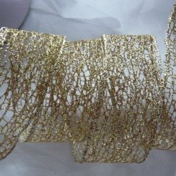 Gold Glitter  Wire Edged Ribbon 38mm x 1 Metre  Xmas Crafts, Wreath, Wrapping, Cakes FREE SHIPPING (Copy) (Copy)