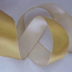 Gold Double Side Cream Satin Stripe Wire Edged Ribbon 38mm x 1 Metre  Xmas Crafts, Wreath, Wrapping, Cakes FREE SHIPPING