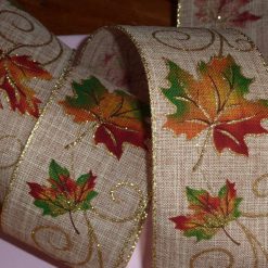 Golden Wire Edged Ribbon 38mm x 1 Metre  Xmas Crafts, Wreath, Wrapping, Cakes FREE SHIPPING