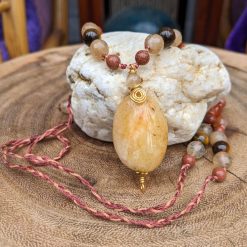 Gemstone necklace - Quartz/Goldstone/Citrine/Tigers Eye/Agate