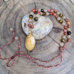 Gemstone necklace - Quartz/Goldstone/Citrine/Tigers Eye/Agate 1