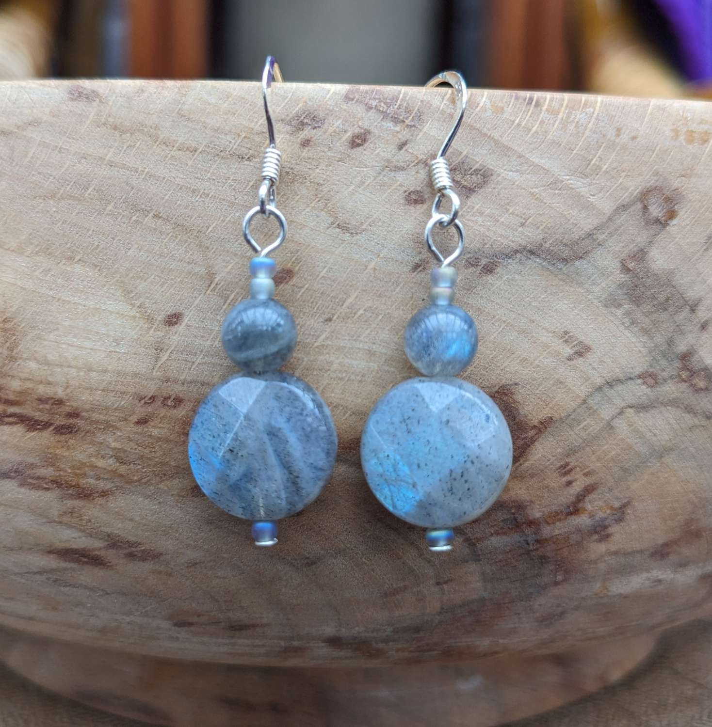 Sterling silver earrings - Labradorite Sterling silver earrings - Labradorite