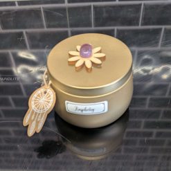 Tin Raspberry scented Candles with Crystals 2 Tin Raspberry scented Candles with Crystals 3