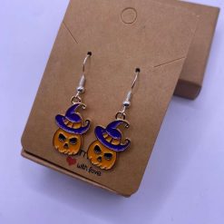 Halloween Pumpkin Head Earrings