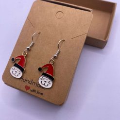 Christmas Santa Cat Earrings