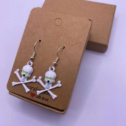 Halloween Skull and Cross Bones Earrings