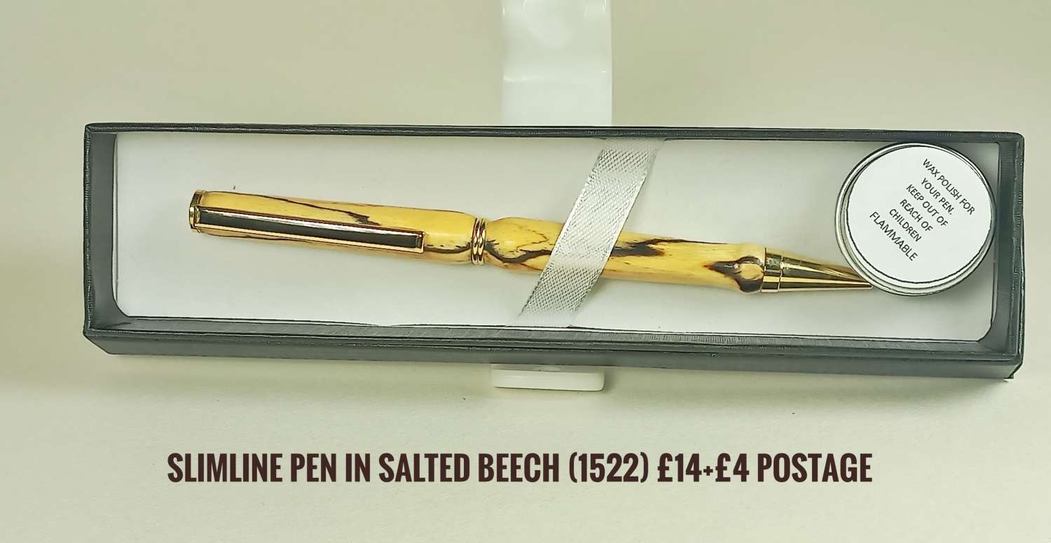 Ballpoint pen (1522) in Spalted Beech Ballpoint pen (1522) in Spalted Beech