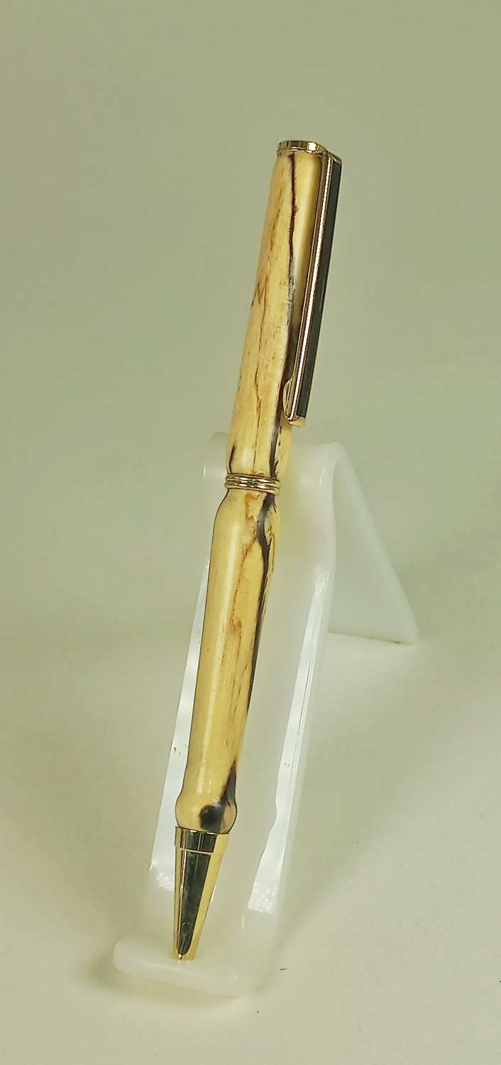 Ballpoint pen (1522) in Spalted Beech Ballpoint pen (1522) in Spalted Beech