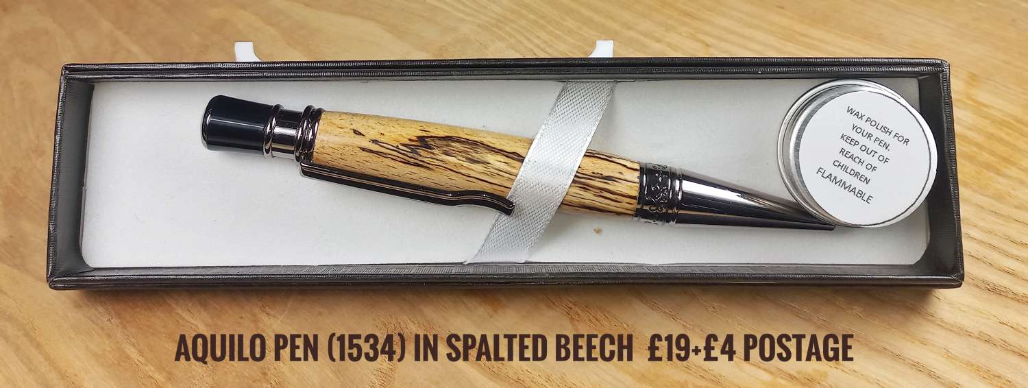 Aquilo Ballpoint pen (1534) in Spalted Beech wood Aquilo Ballpoint pen (1534) in Spalted Beech wood