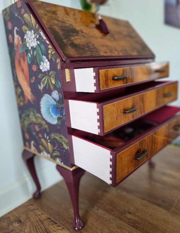 Antique vintage writing desk bureau Antique vintage writing desk bureau