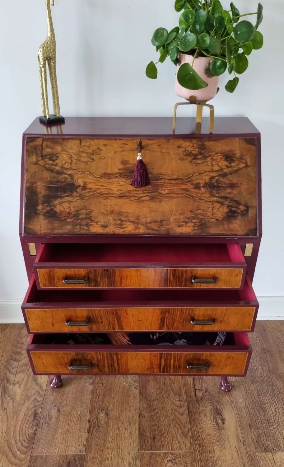 Antique vintage writing desk bureau Antique vintage writing desk bureau