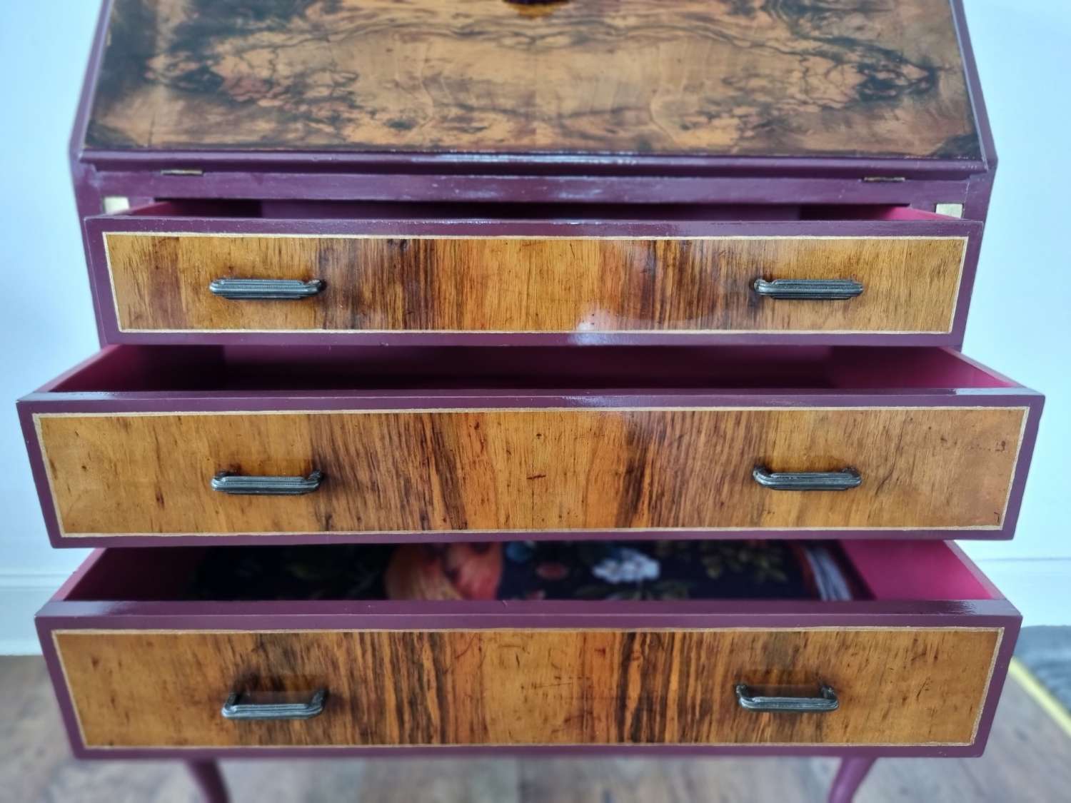 Antique vintage writing desk bureau Antique vintage writing desk bureau