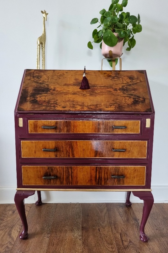 Antique vintage writing desk bureau Antique vintage writing desk bureau