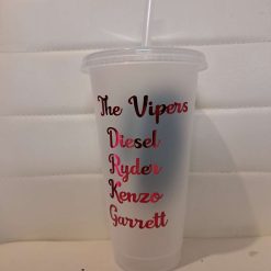 Den of vipers inspired cold cup with straw and lid 3