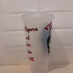 Den of vipers inspired cold cup with straw and lid 4