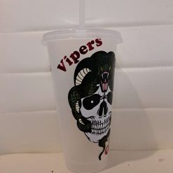 Den of vipers inspired cold cup with straw and lid 5