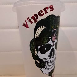 Den of vipers inspired cold cup with straw and lid 6