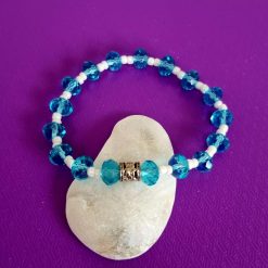Bracelet, multicoloured elastic charm bracelet