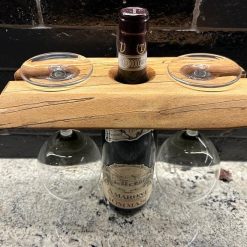Beech Wine Bottle/Glass display
