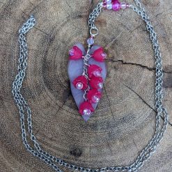 Lucite set - pink cascade chain