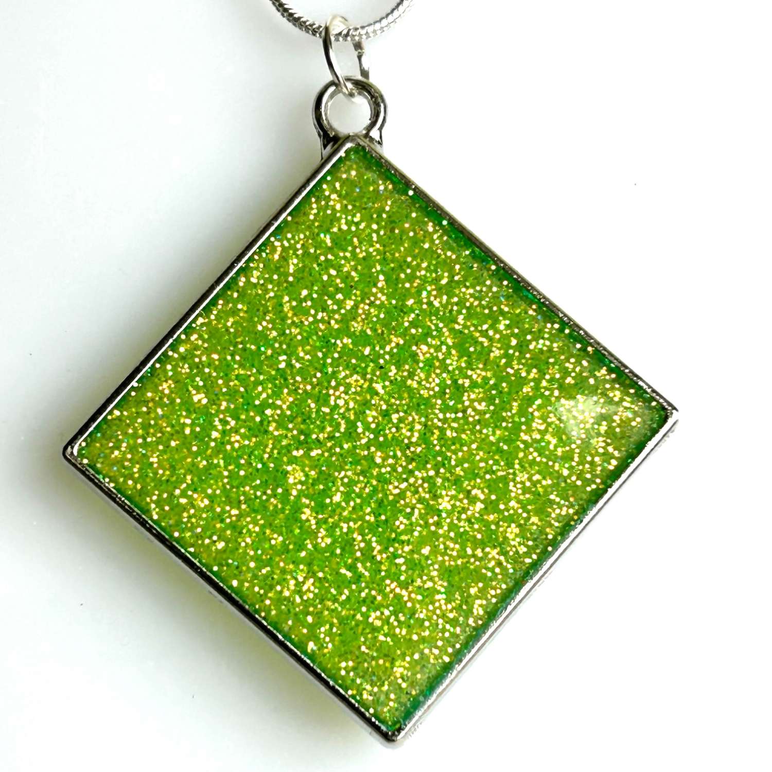 Pendant - Lime/Gold Sparkle Pendant - Lime/Gold Sparkle
