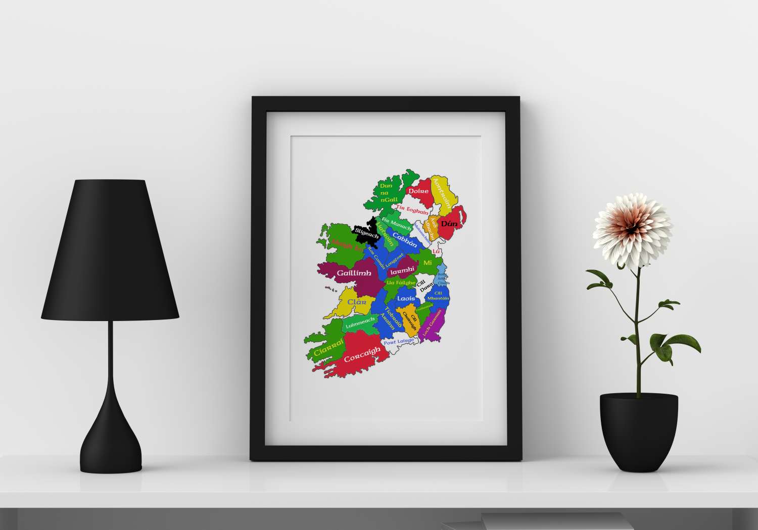 Personalised Ireland County PRINT, Irish Counties, Counties of Ireland