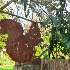 Red Squirrel (sitting) - rusty metal