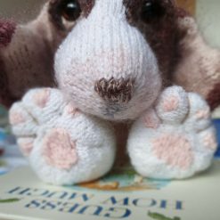 knitted puppy dog, basset hound 1