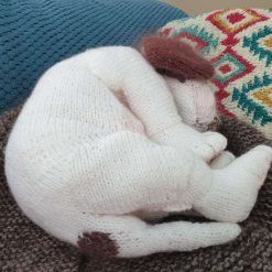 knitted puppy dog, basset hound 5