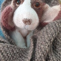 knitted puppy dog, basset hound 6