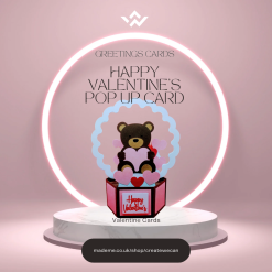 02: Teddy Bear Valentine's Pop up Card
