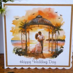 C4889   Wedding Day Card Beach