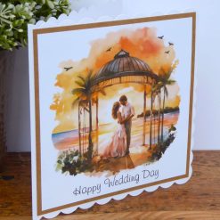 C4889 Wedding Day Card Beach 1