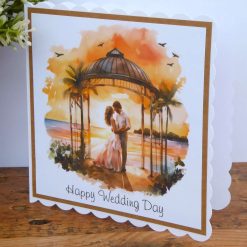 C4889 Wedding Day Card Beach 2
