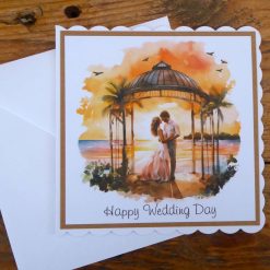 C4889 Wedding Day Card Beach 4