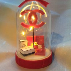 Light Up Luxe Christmas Dome Red & White Theme